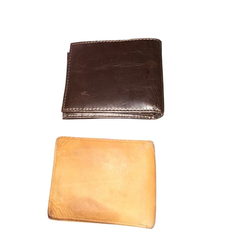 Men's Leather Wallet Bundle | Virginia Tech Hokies Trifold & RVCA Bifold‎